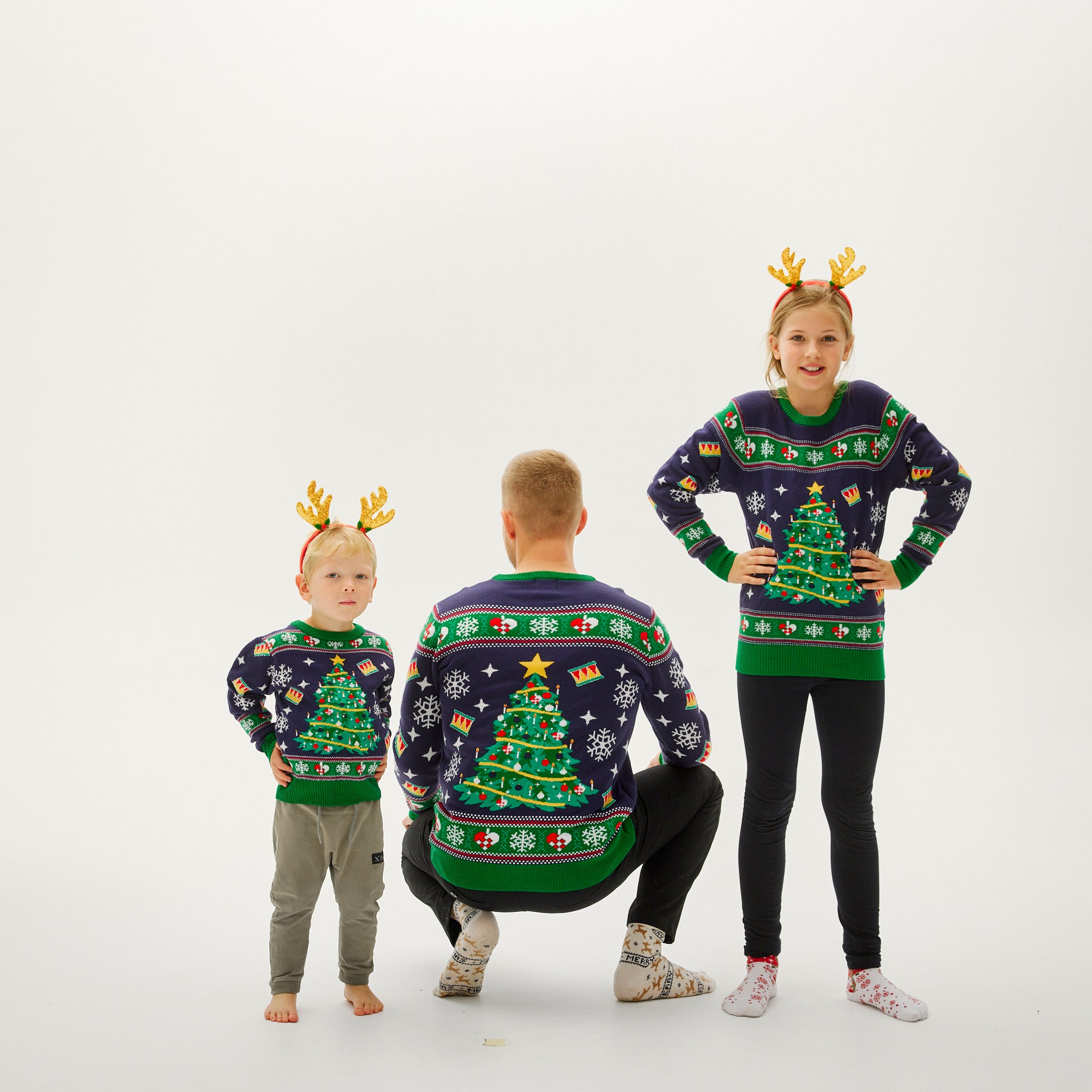 Pull De Noël De L'arbre LED Bleu - Enfants